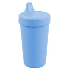 Blue sippy cup with a white background