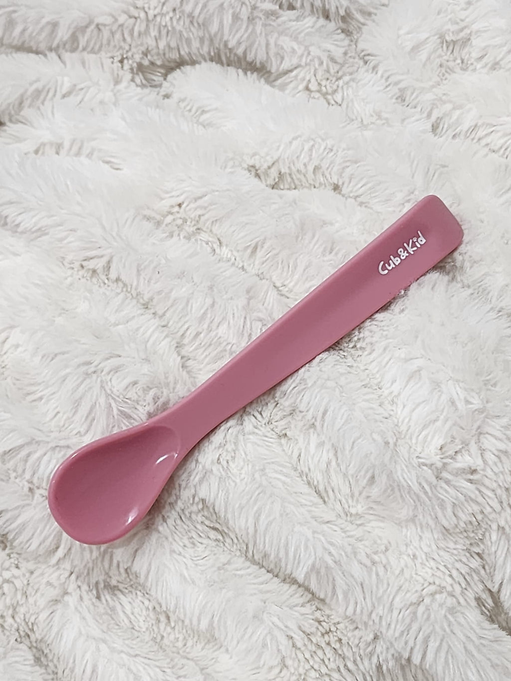 kids silicone spoon in pink