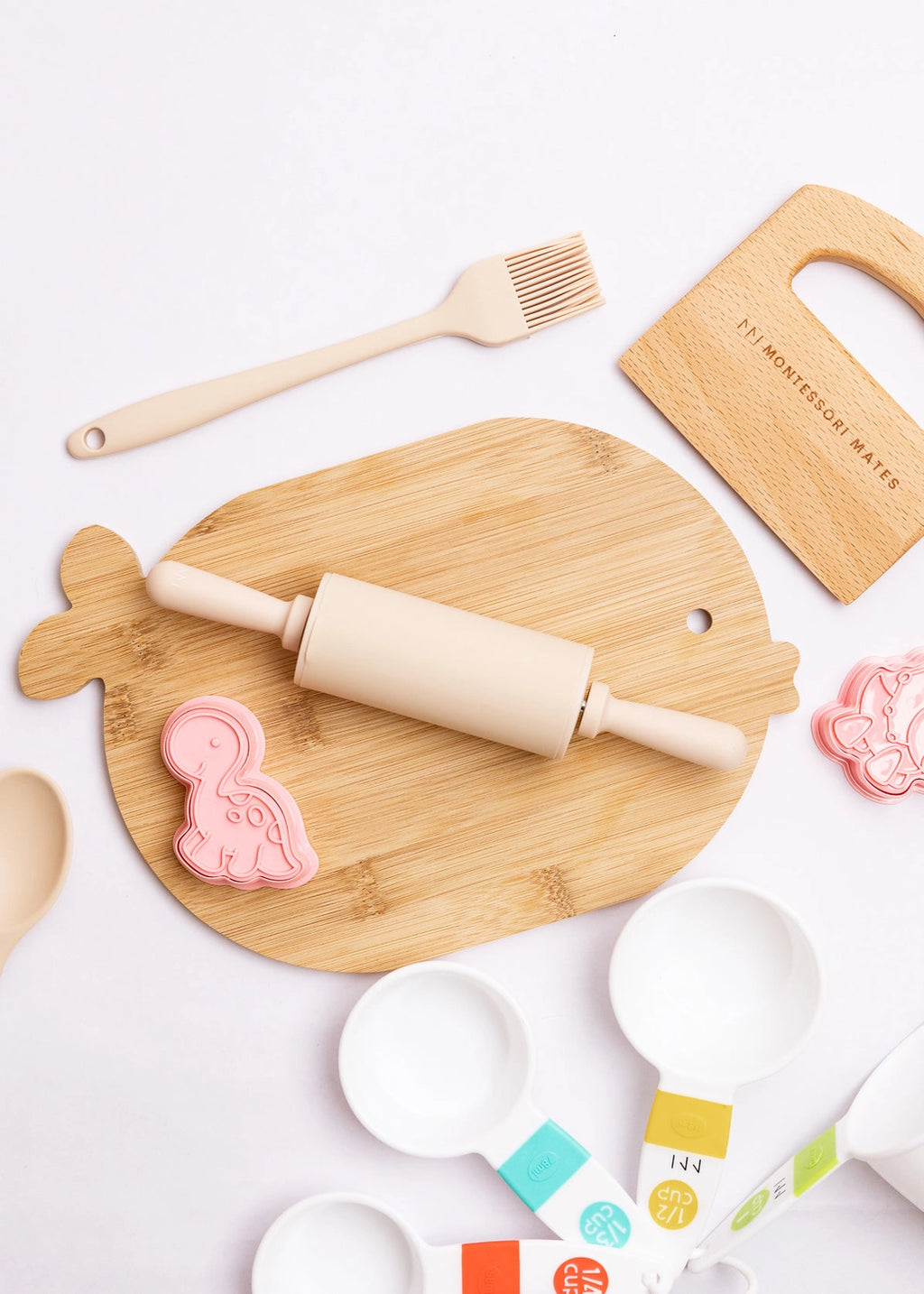 Bamboo Kids Cutting Board + Knife Set