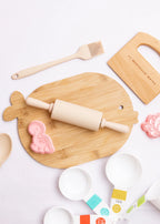 Bamboo Kids Cutting Board + Knife Set