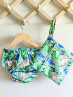 Reusable Swim Nappy & Mini Wet Bag Combo green