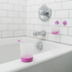 hangable kids cups in the bathroom