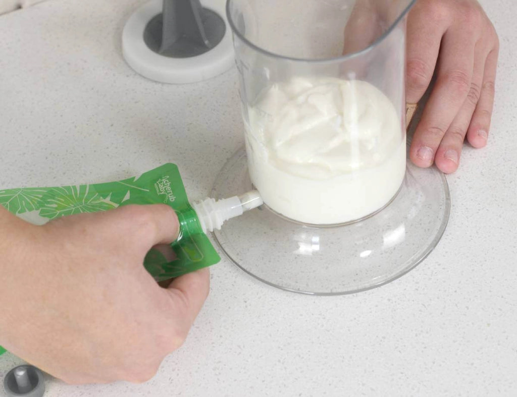 Kids Pouch Filling Station in use