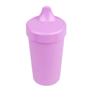 Purple sippy cup on a white background