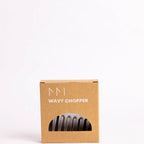 Kraft paper box with 'Wavy Chopper' text and brand logo on a white background