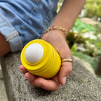yellow sunscreen applicator