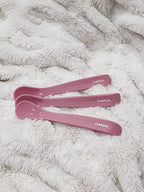 kids silicone spoon set in pink