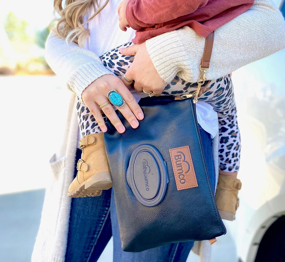 Vegan Leather Nappy Clutch