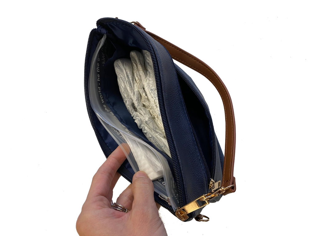 Portable Vegan Leather Nappy Clutch