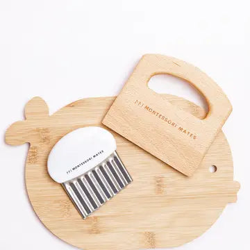 Bamboo Kids Cutting Board + Knife Set
